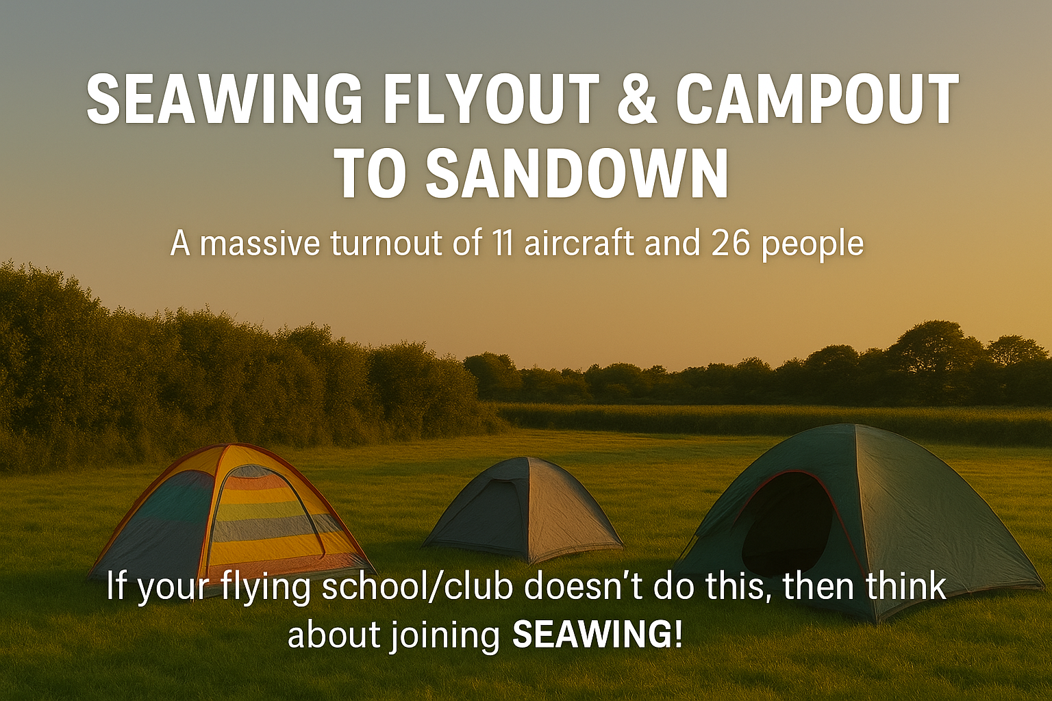 Read more about the article Seawing Flyout & Camping – Sandown, Isle of Wight